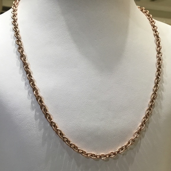 18” Rose Gold Overlay Silver Chain